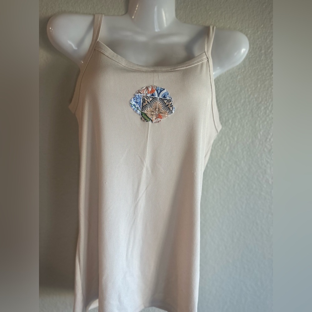 Hand sewn sea shell tank top